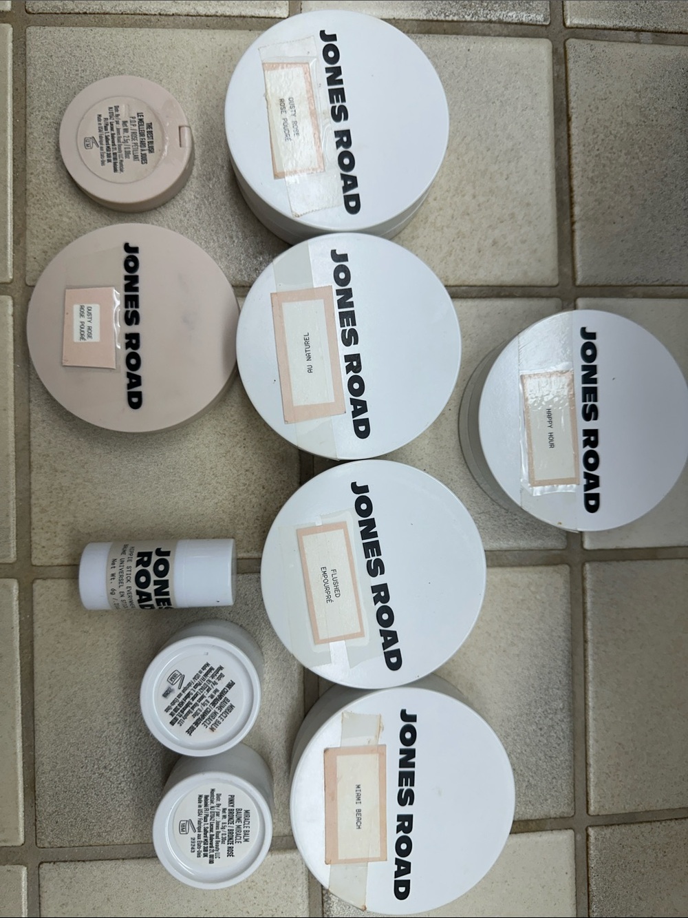 Jones Road Cream Foundations and Balms in assorted colors